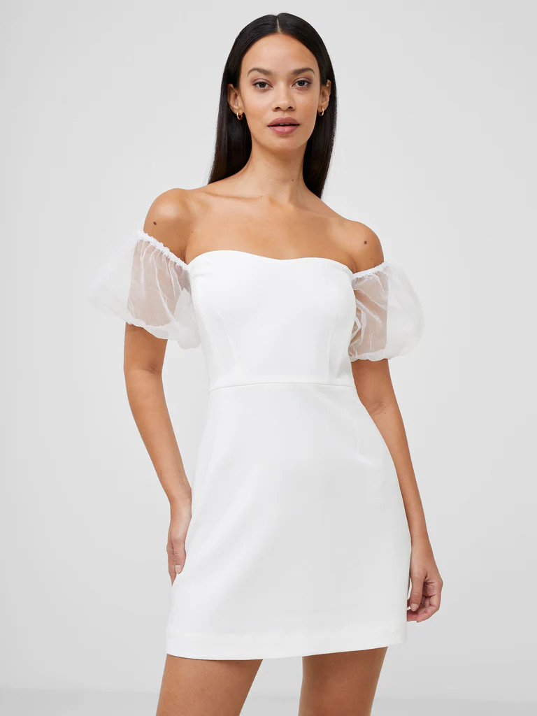 Whisper Organza Puff Sleeve Dress | French Connection (US)