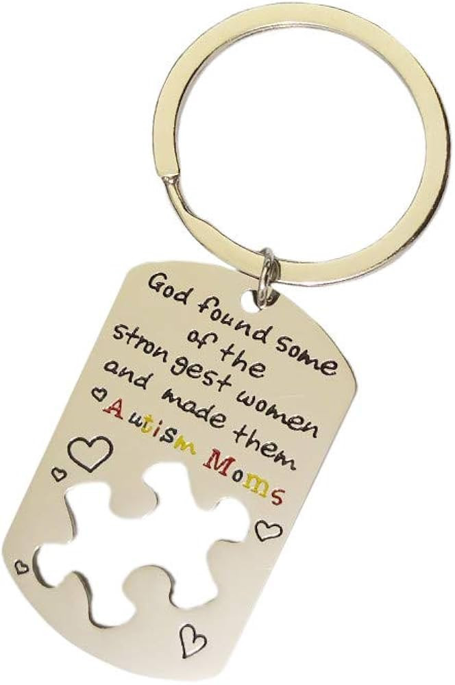 ShiQiao Spl Autism Mom Keychain, Autism Awareness Products Keychain Toys Charm Puzzle Piece Autis... | Amazon (US)