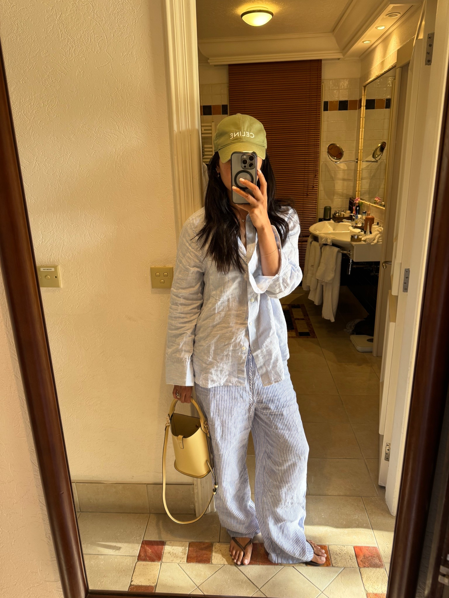 I’m wearing Arket Linen shirt and linen trousers 
H&M bag
Celine cap 

#LTKspring #LTKuk #LTKAroundTheWorld