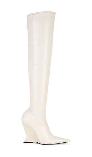 x REVOLVE Siena Over The Knee Boot in Pearl Stretch Leather | Revolve Clothing (Global)