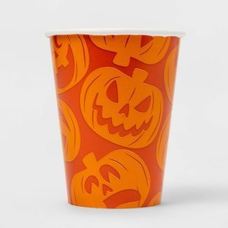 10ct 12oz Pumpkin Disposable Halloween Cups - Hyde & EEK! Boutique™ | Target