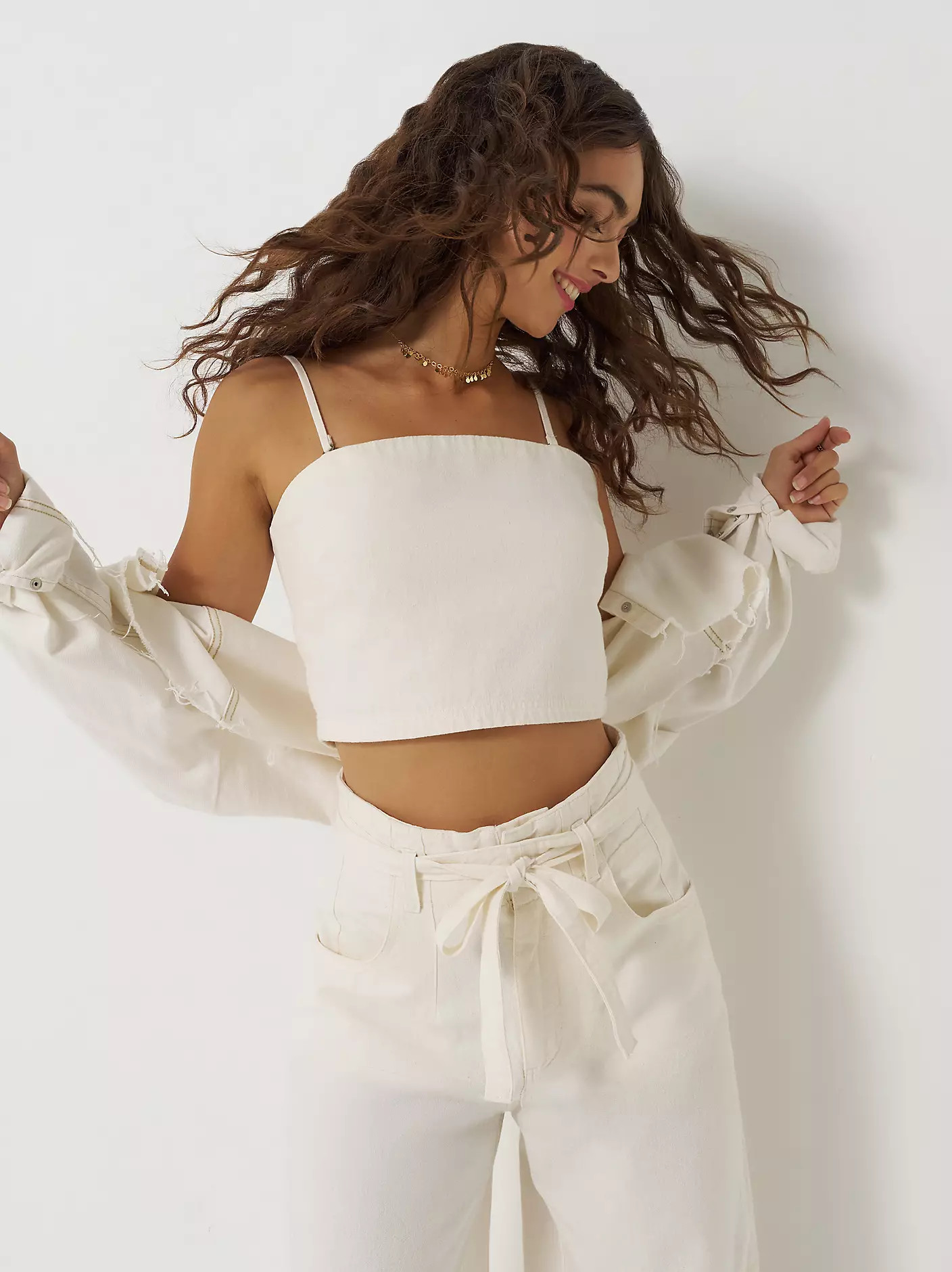 Women's Detachable Straps Linen Tube Top | Lee Jeans