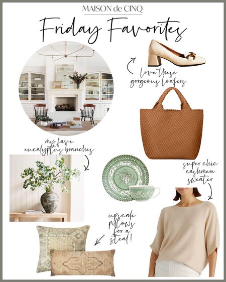 So many great finds today, including early fall decor, gorgeous pillows for a STEAL, cashmere sweater under $50, a great tote for cheap, chic loafers and more!

#homedecor #falldecor #falloutfit #throwpillows #potterybarn #amazon #anthropologie #walmart