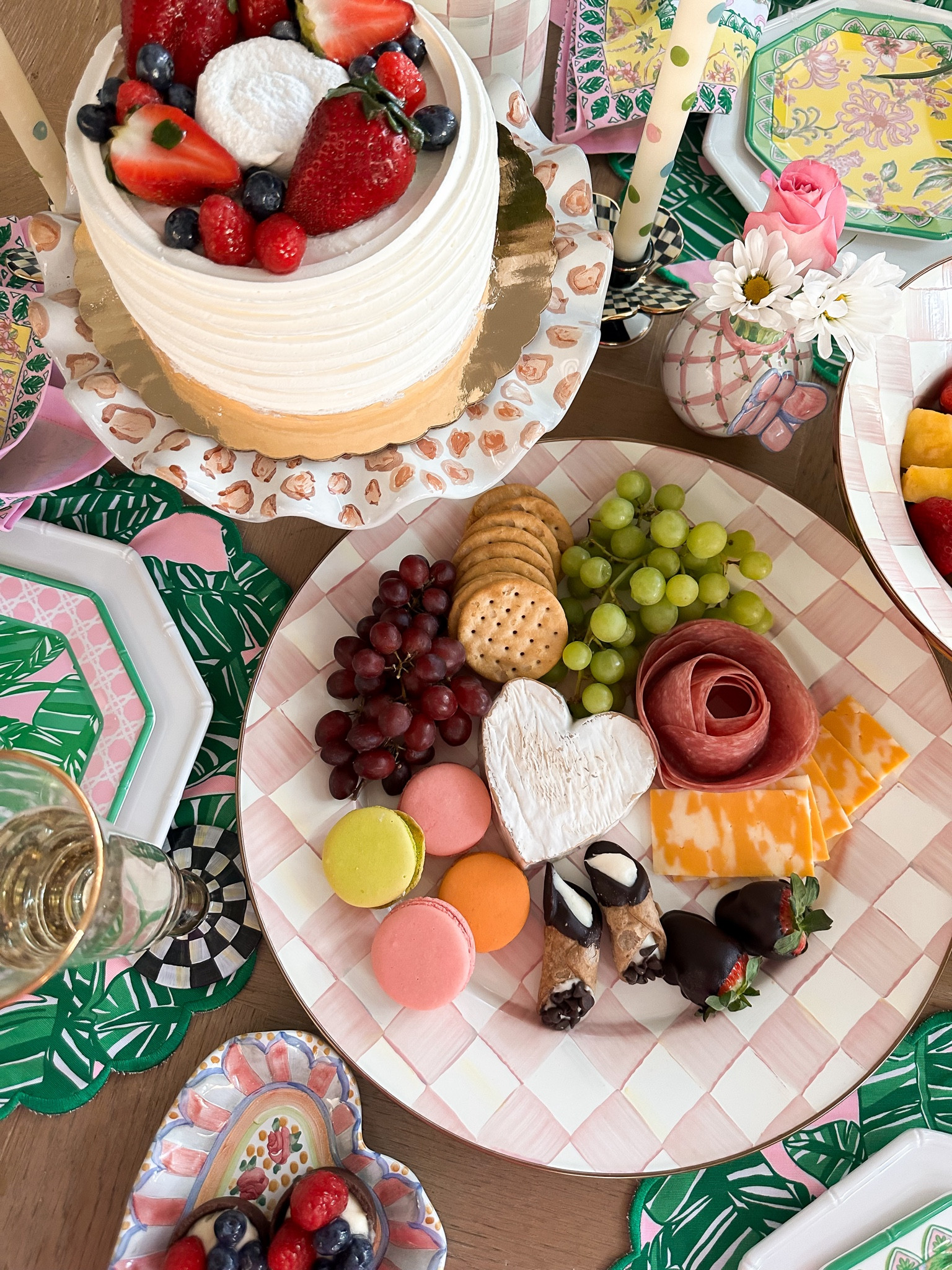 @mackenziechilds collection of my dreams  Whether you are decorating for Spring, entertaining, or looking for the best gift for your mom, the new Rosy Check collection from MacKenzie-Childs is absolutely gorgeous.  Today I am setting up for a tea party with a few girlfriends and I know they are going to go CRAZY over the new Rosy Check.  I was going to hold out on the Rosy Check plates and glasses for my birthday - but I just CAN’T WAIT! Placing my order now 
 
I am sharing more details on my stories - head there now to see more on these pieces.  Comment MCLINKS below and I will dm you the links to shop my favorites from the collection!  
#MCPartner #MCRosyCheck 

#LTKhome #LTKSeasonal #LTKwedding