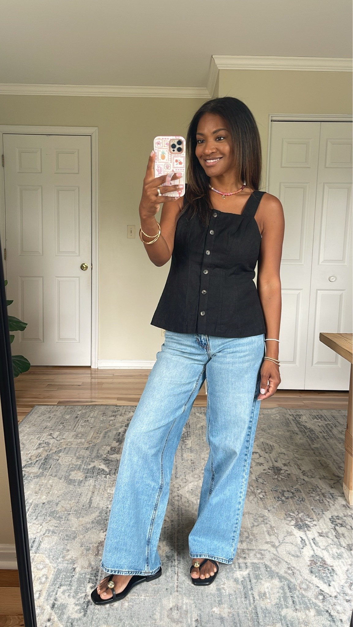 Wearing a small in the vest and size 4 in the jeans

#LTKgrwm #LTKootd #LTKOver40