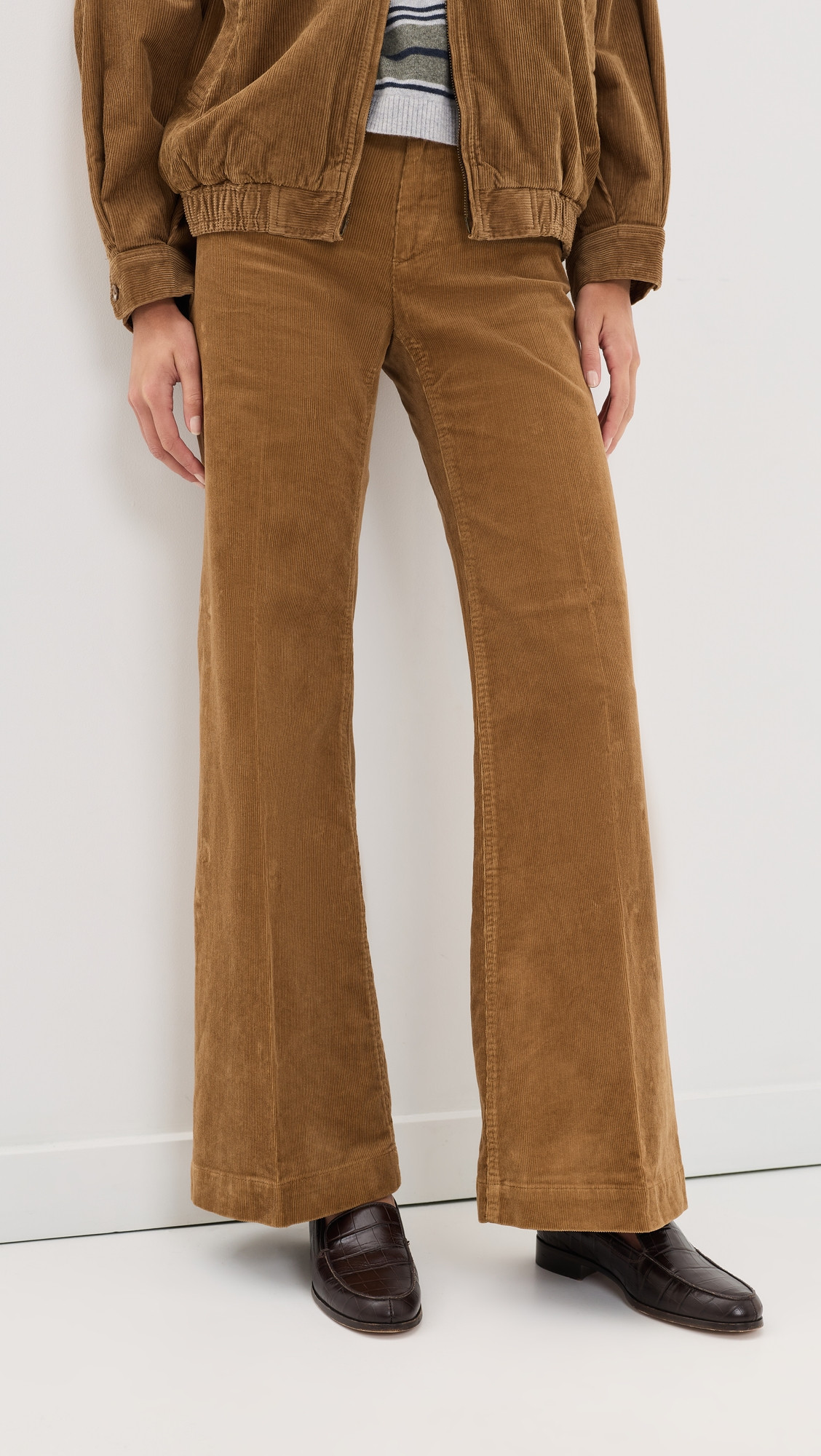 Polo Ralph Lauren Thin Wale Corduroy Flare Pants Tan 6 | Shopbop