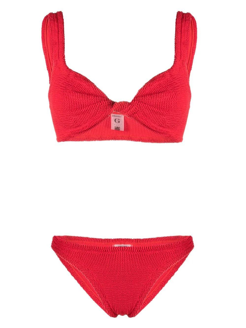 Hunza G Twist-detail Crinkle Bikini Set - Farfetch | Farfetch Global