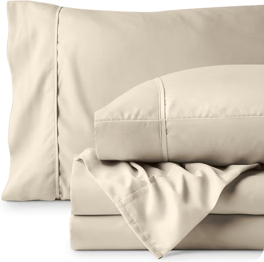 Bare Home California King Sheet Set 1800 Microfiber 4 Piece Set California King Sand
        Cal ... | Amazon (US)