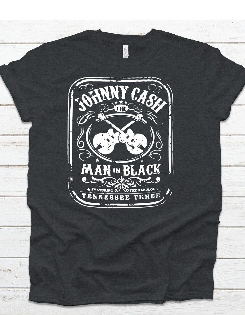 Johnny Cash The Man In Black T-Shirt | Etsy (US)