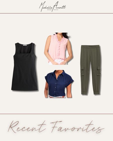 More favorites from last week! Joggers, ruffle blouse, midi dress, button down 

#LTKStyleTip #LTKWorkwear