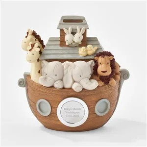 Engraved Noah's Ark Resin Coin Bank | Things Remembered