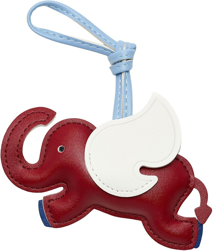 DEVPSISR Elephant Purse Charms Women Cute Animal Keychain Leather Bag Charms for Handbags Tote Ba... | Amazon (US)