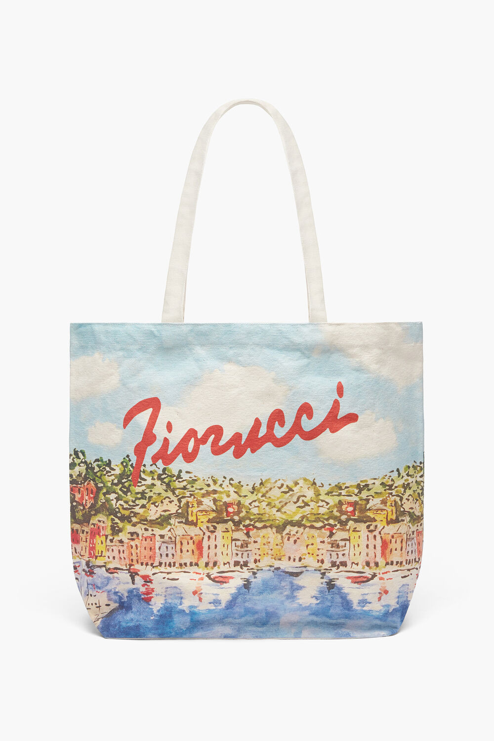 Portofino Print Logo Tote Bag Blue | Fiorucci | Fiorucci