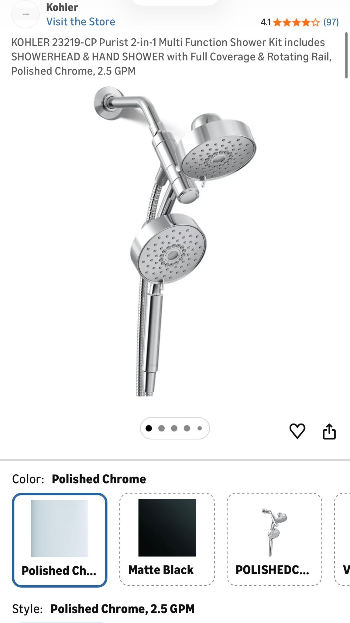 Kohler purist chrome  

#LTKU #LTKHome