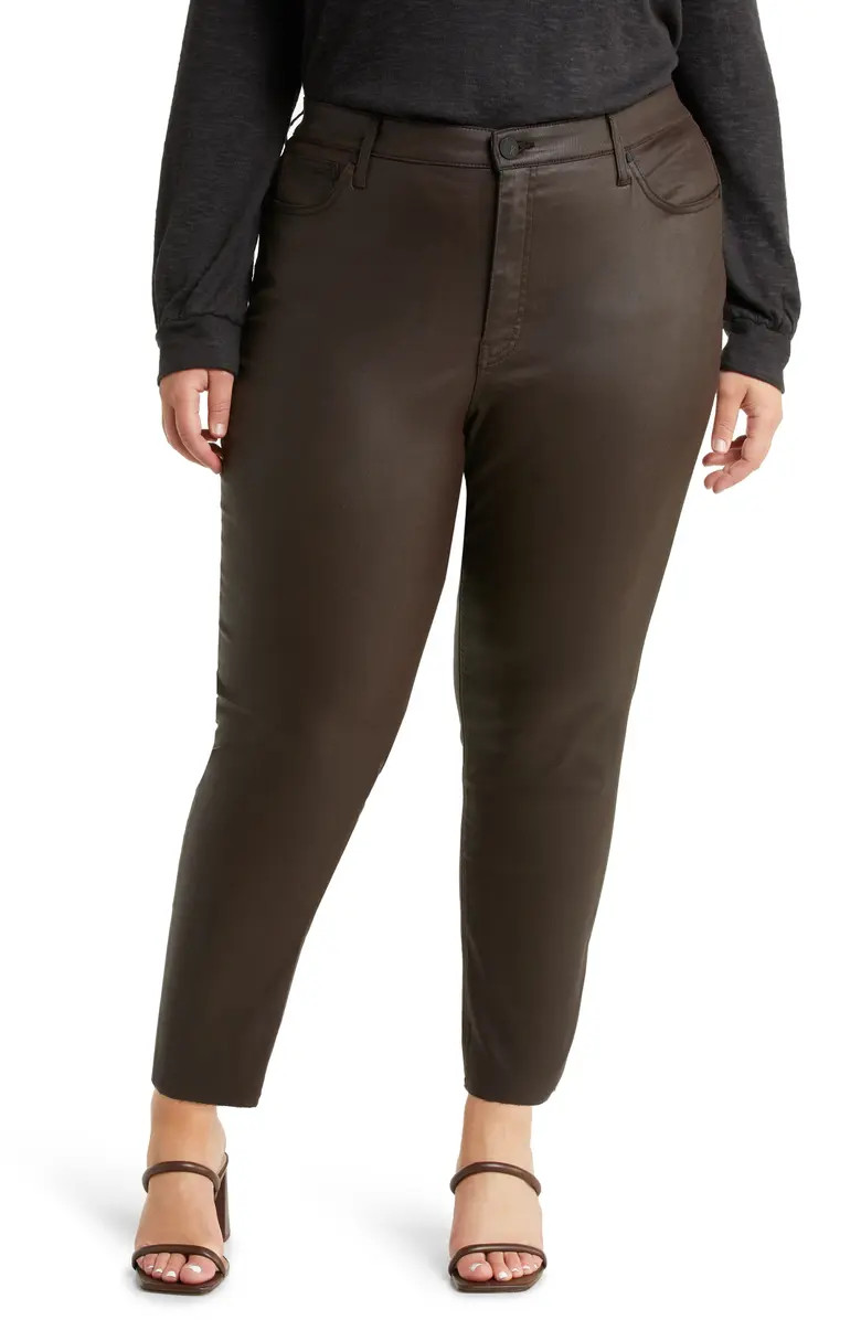 KUT from the Kloth Rachael Fab Ab Coated High Waist Raw Hem Mom Jeans | Nordstrom | Nordstrom