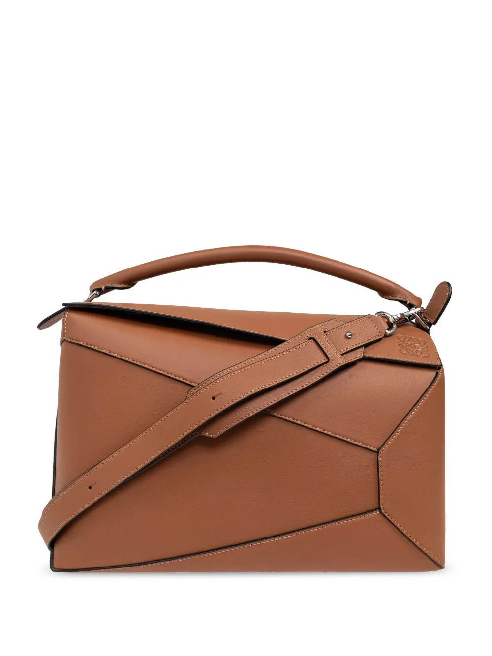 LOEWE Puzzle leather tote bag - Brown | Farfetch Global