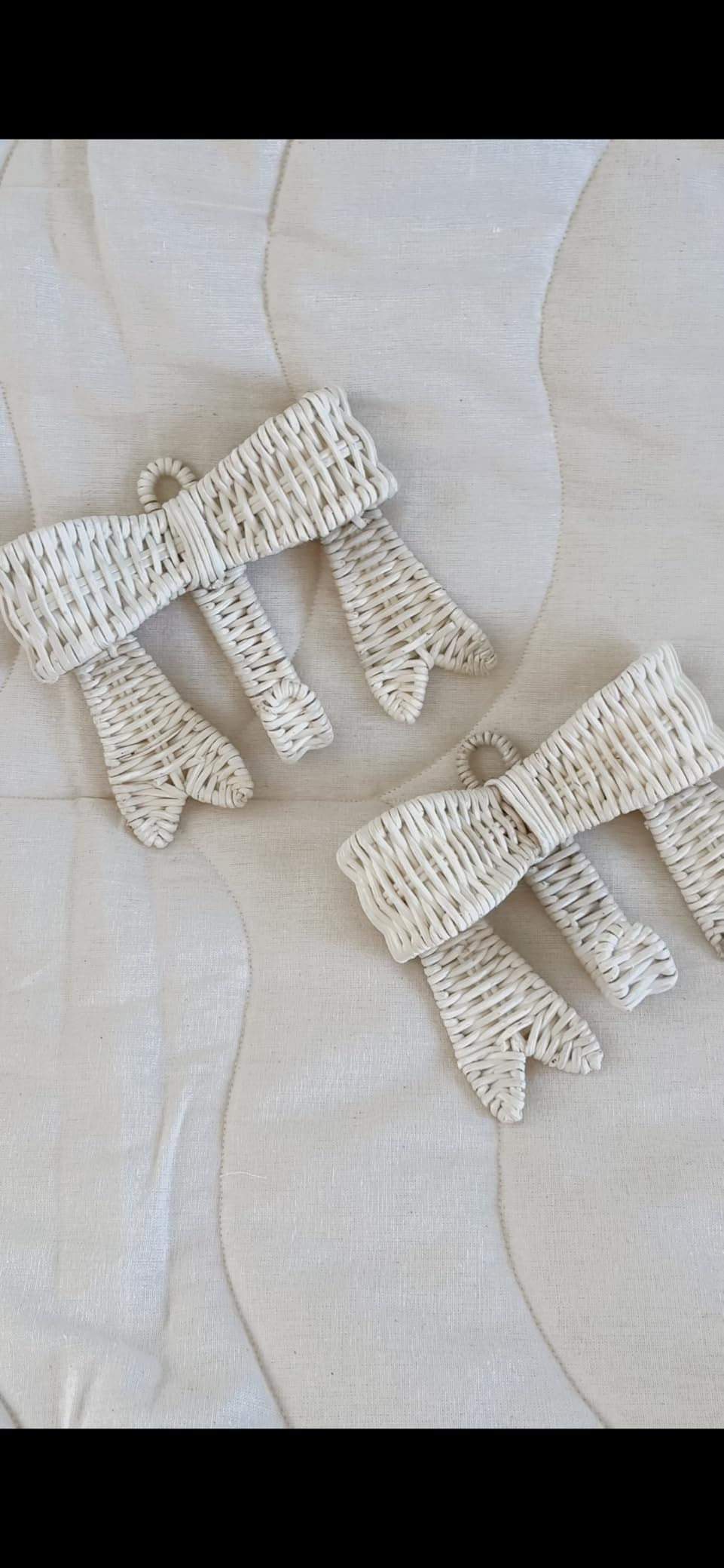 BEBE BASK Handwoven Rattan Bow Wall Hooks Set of Two (5.9 \u00d7 5.1 in) \u2013 Decorative Wall H... | Amazon (US)