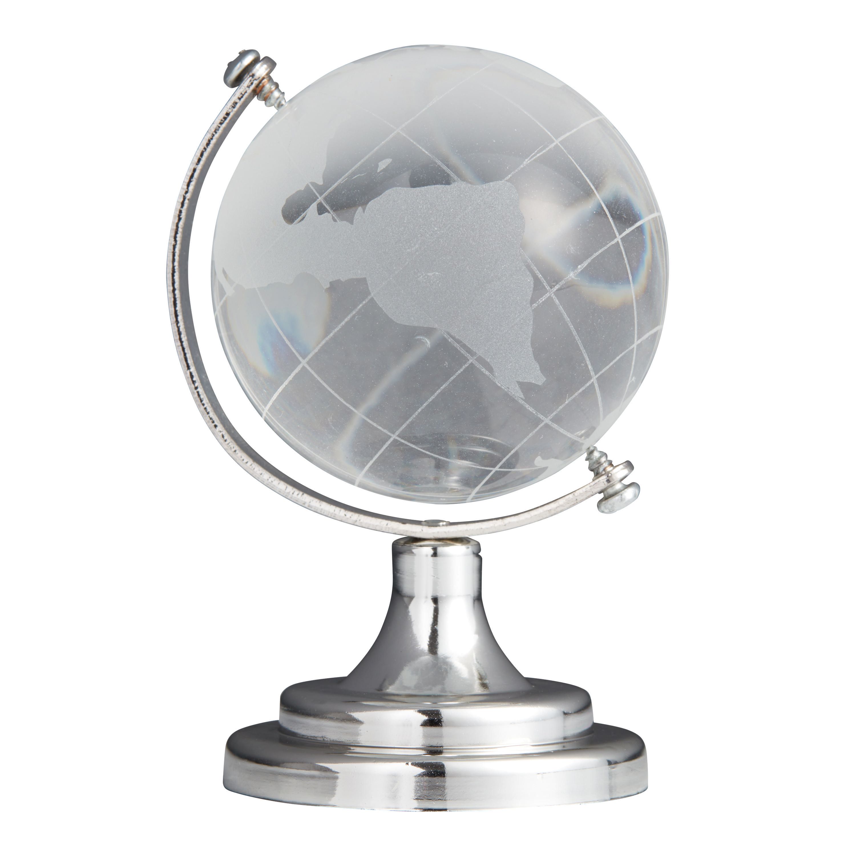 Micro Clear And Silver Globe | World Market