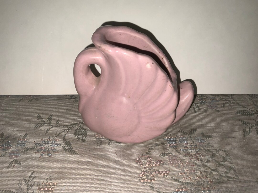Vintage ceramic pink swan planter | Etsy (US)