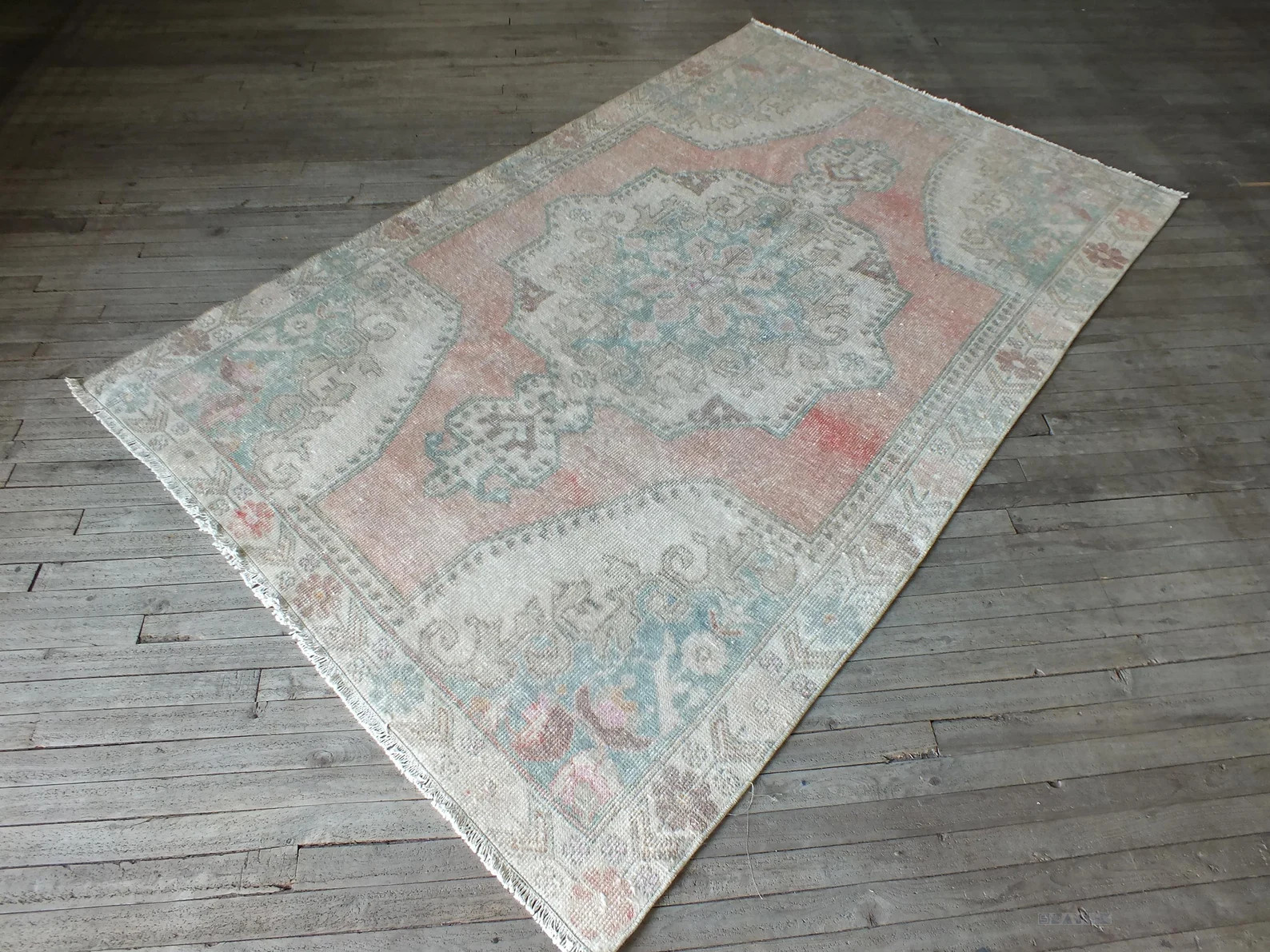 Oushak Rug,Turkish Rug,Distressed Rug,Antique Rug,Muted Colors Rug,Decorative Rug,Colorful Rug,Vi... | Etsy (US)