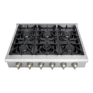 36 in. Gas Cooktop in Stainless Steel with 6 Burners | The Home Depot