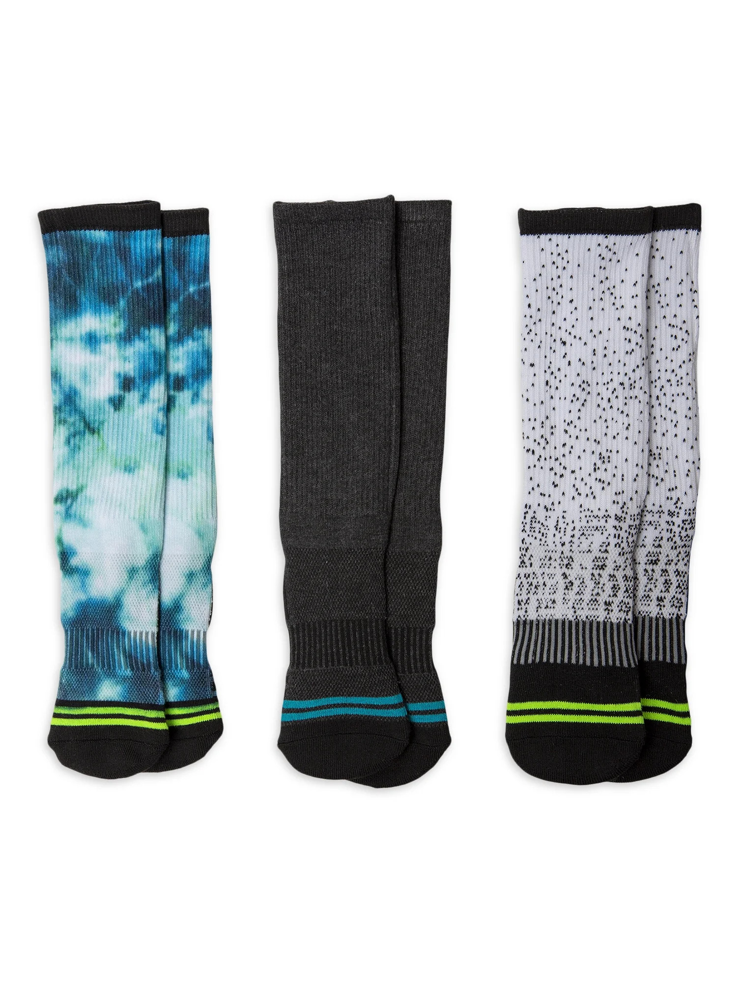 Athletic Works Boys Crew Socks, 3-Pack S (4-8.5) - L (3-9) - Walmart.com | Walmart (US)