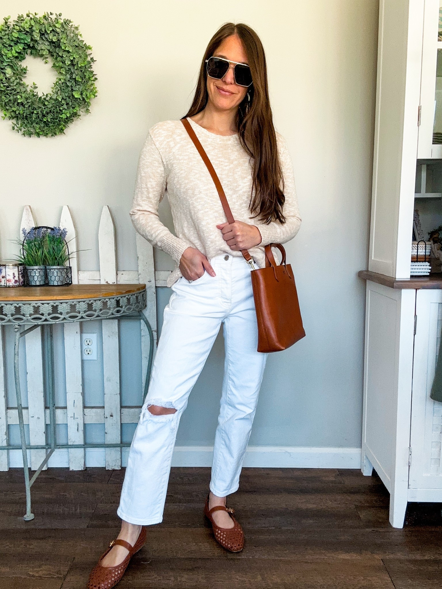 Both sweater and denim on sale! 
Denim up one size short option 
Shoes tts sweater XS 

#LTKFindsUnder50 #LTKPetite #LTKStyleTip