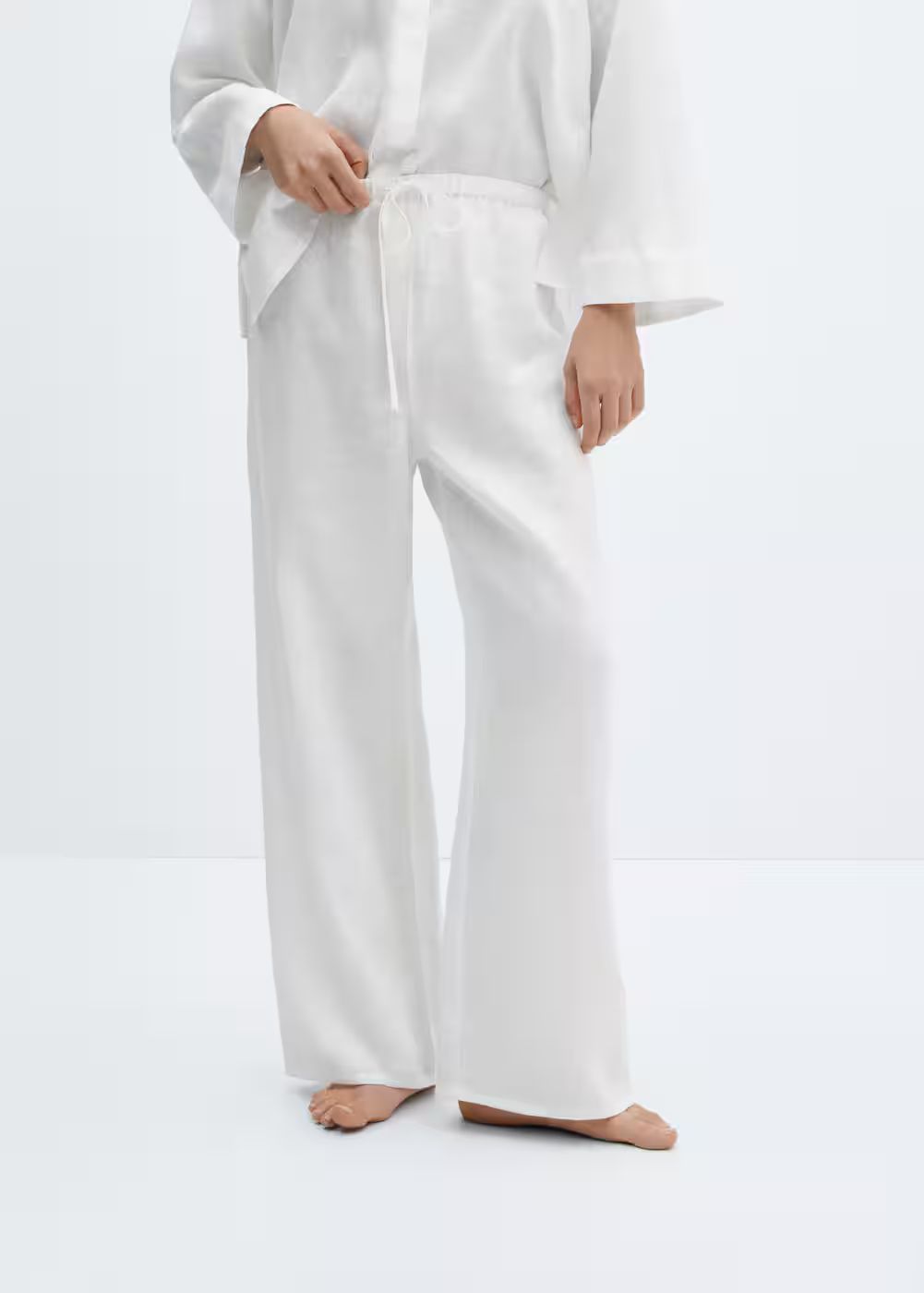Linen pajama pants -  Women | Mango USA | MANGO (US)