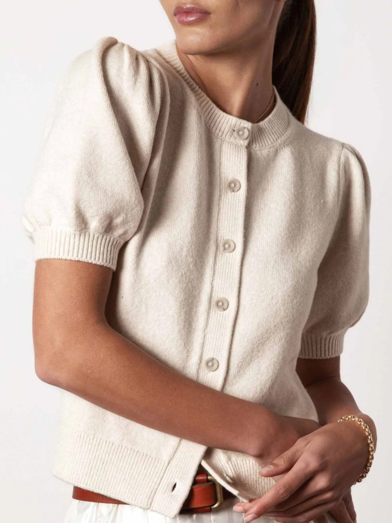Women's Havana Cardigan in Oatmeal Melange | Brochu Walker | Brochu Walker