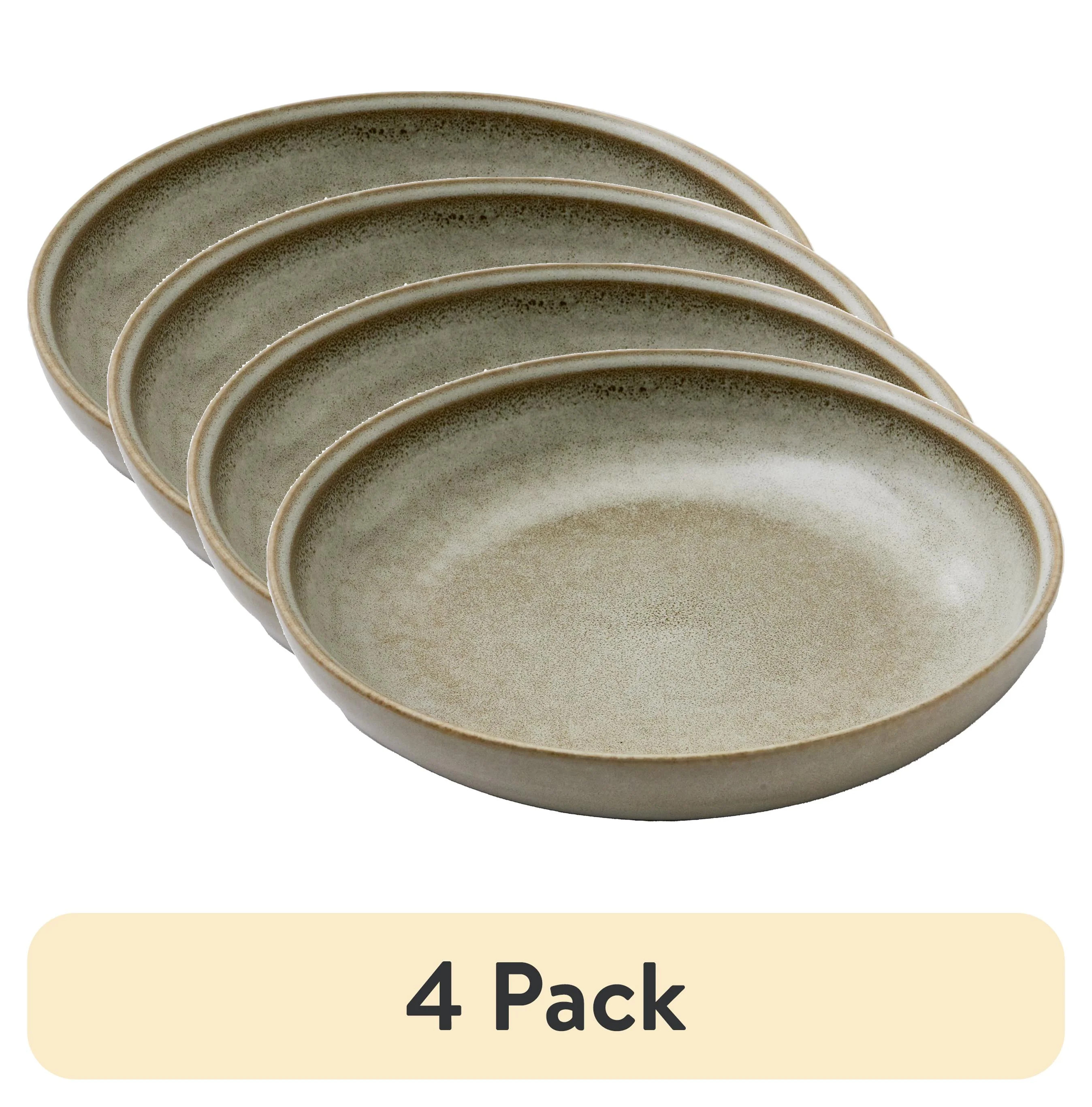 (4 pack) Better Homes and Gardens Banks Cream 8.9-inch Stoneware Dinner Bowl | Walmart (US)