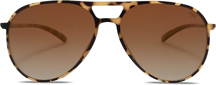 SOJOS Classic Polarized Aviator Ultra Lightweight Flexible Men Women Sunglasses JOURNEY SJ2065 | Amazon (US)