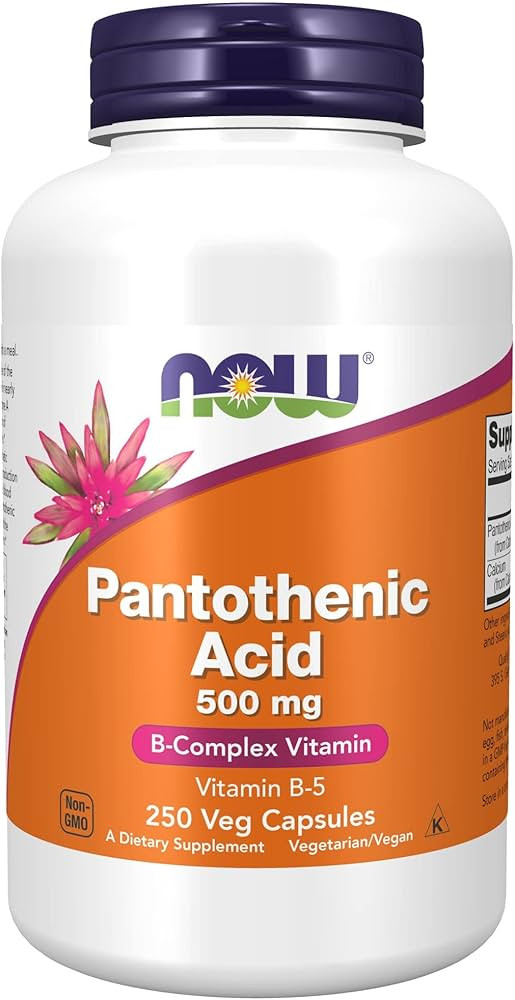 NOW Foods Supplements,Pantothenic Acid (Vitamin B-5) 500 mg,B-Complex Vitamin,250 Capsules | Amazon (US)