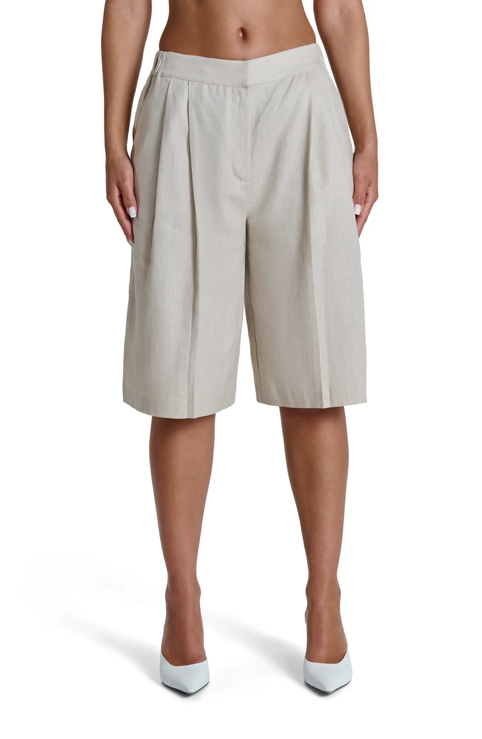 Naked Wardrobe Linen Suiting Shorts | Nordstrom | Nordstrom