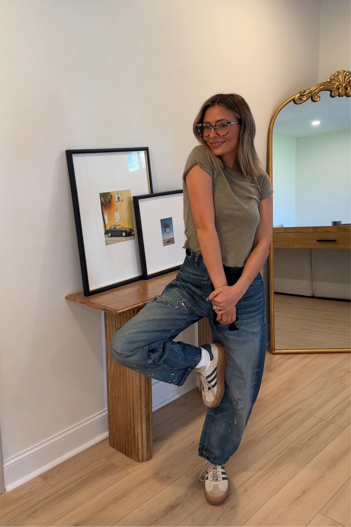 I’m wearing size small in my favorite be my baby tee from free people and size 24 in the jeans which is true to size for me!

#LTKstyletip #LTKfindsunder100 #LTKfindsunder50