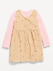Printed Sleeveless Corduroy Dress and Top Set for Toddler Girls | Old Navy (US)
