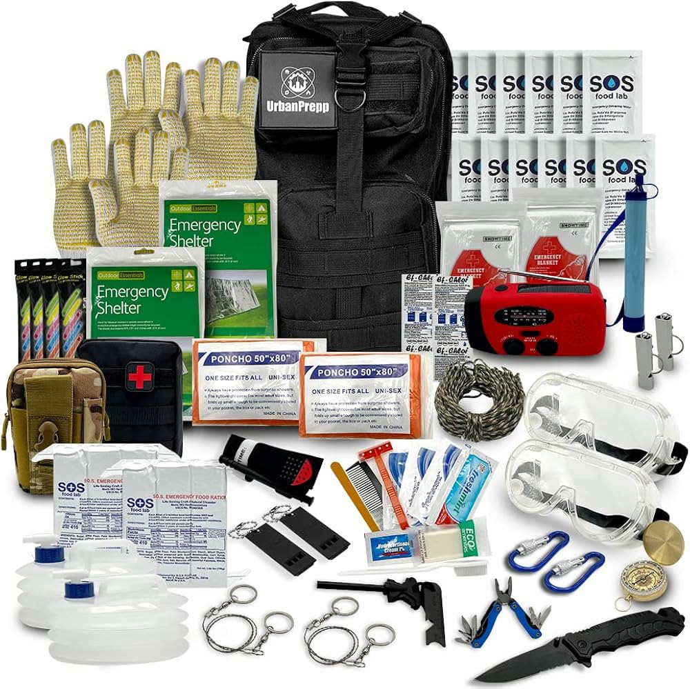 UrbanPrepp Complete 72 Hour Survival Kit - 2 Person Survival Kits, Deluxe Bug Out Bag, Emergency ... | Amazon (US)