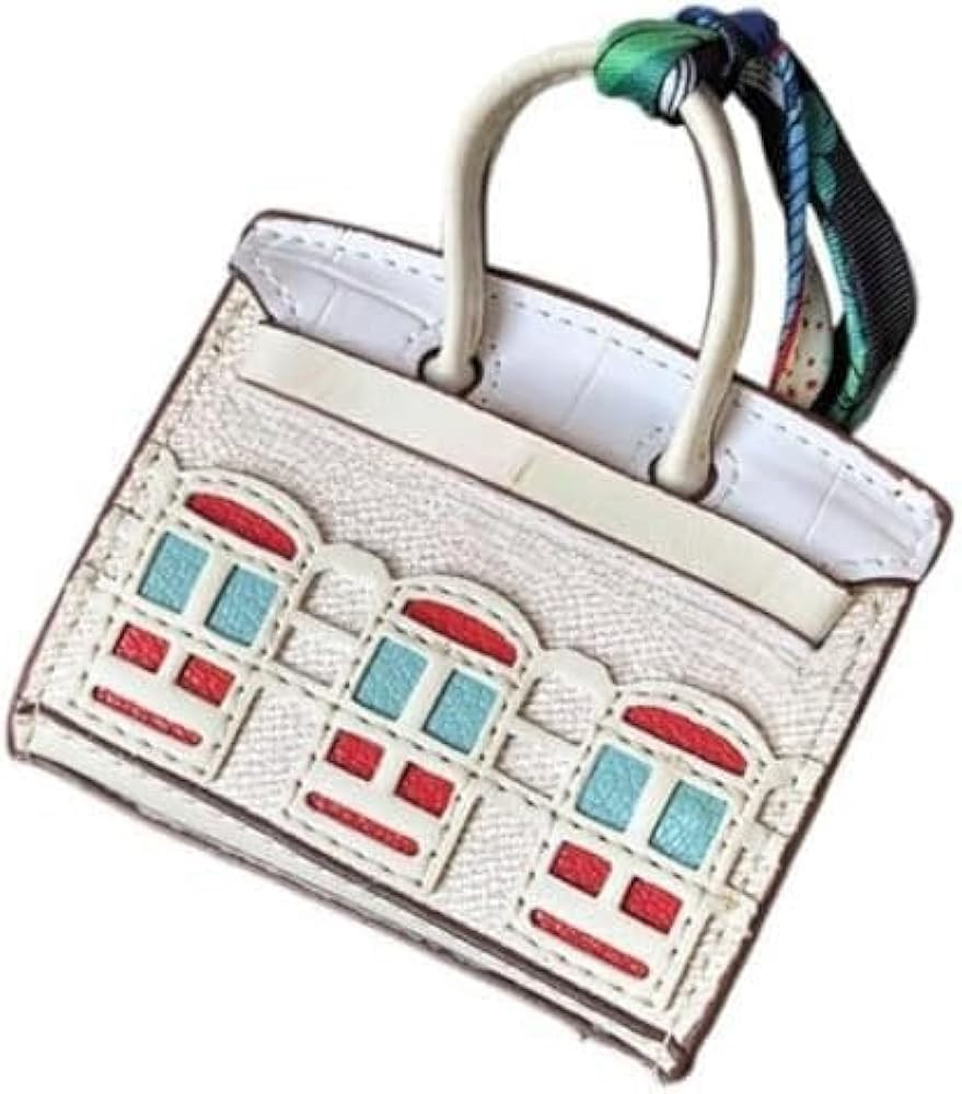 Cute Keychains for Women Car Accessories Preppy Stuff Purse Charms for Handbags Vegan Leather Bag... | Amazon (US)