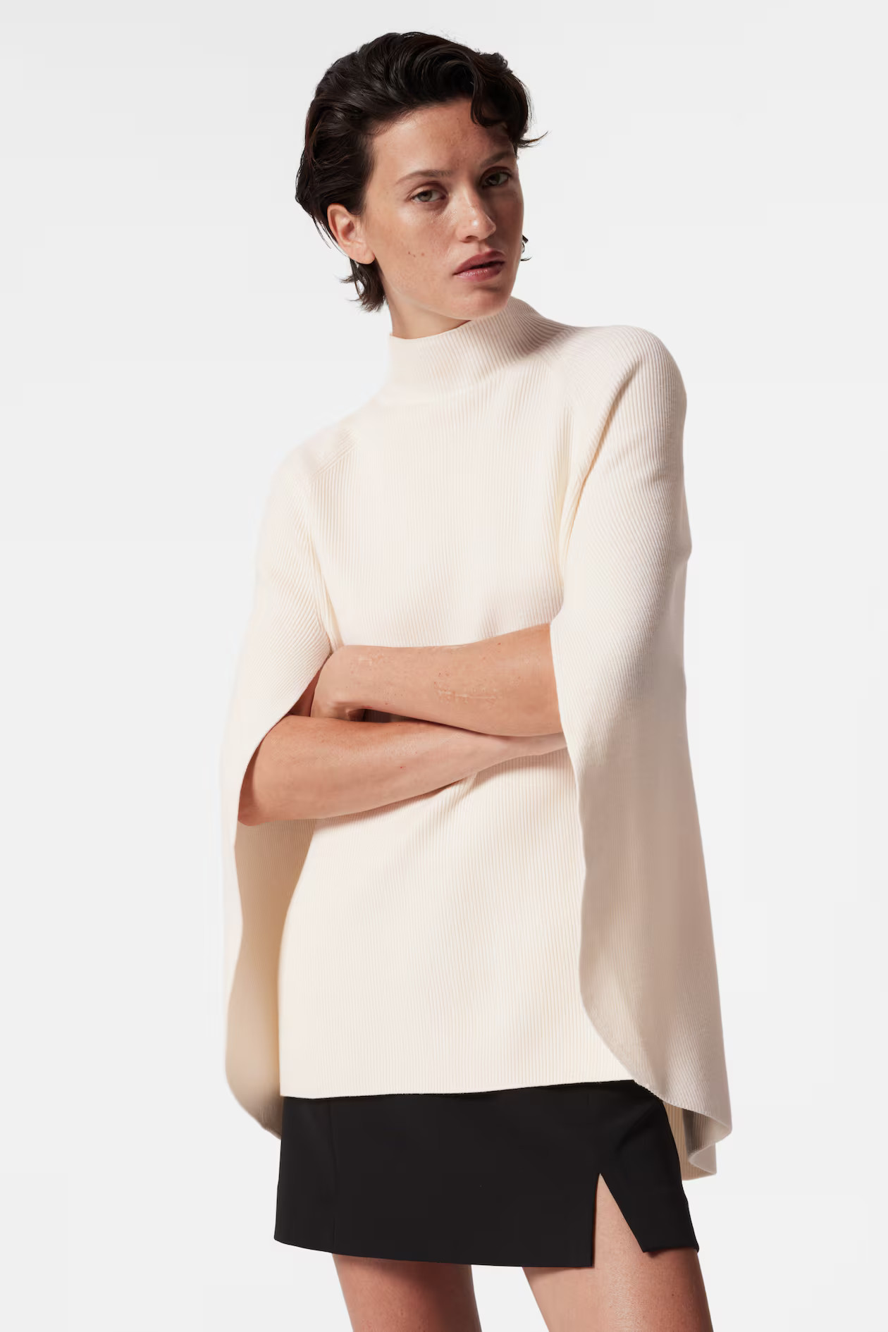 KNITTED CAPE JUMPER | H&M (UK, MY, IN, SG, PH, TW, HK)