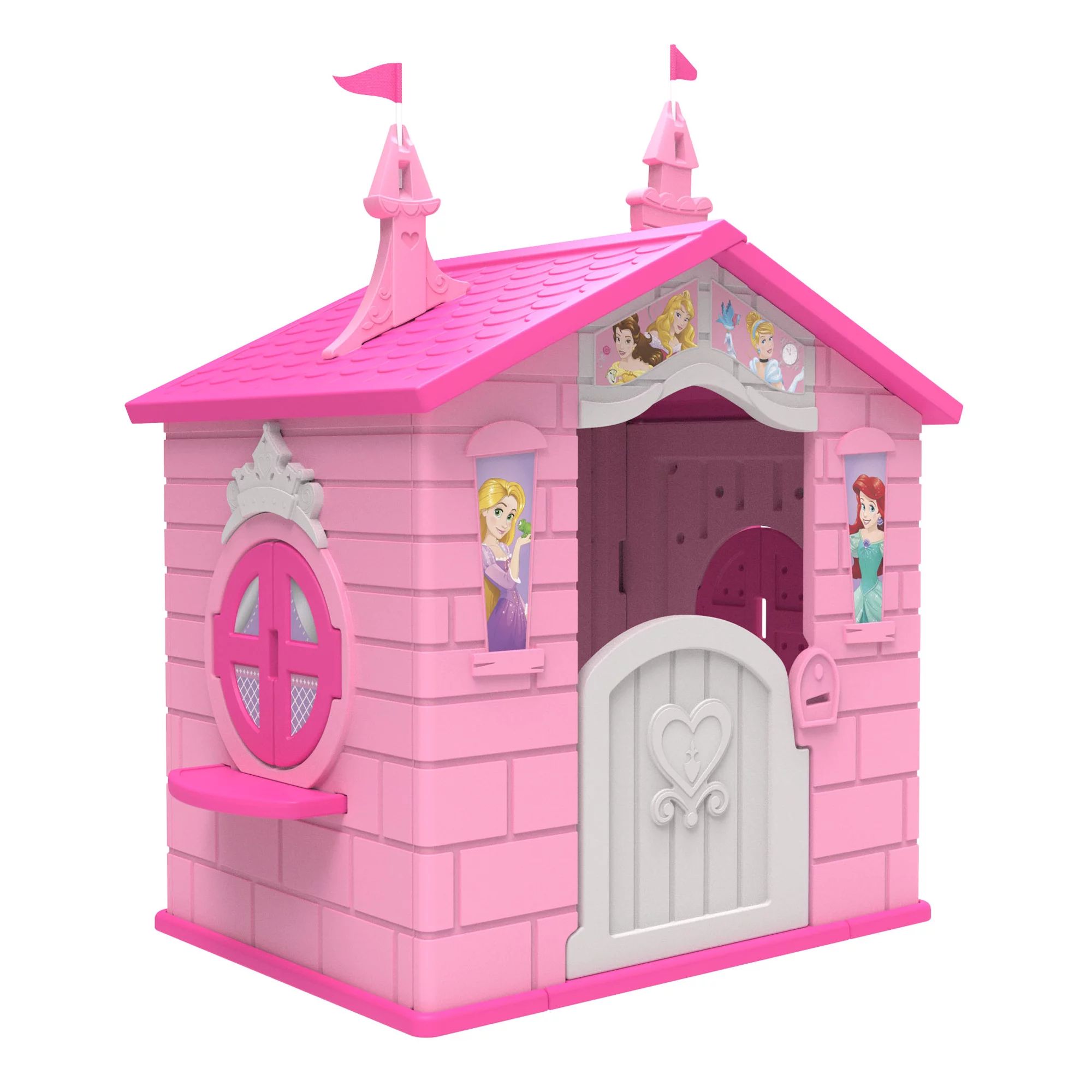Disney Princess Plastic Indoor,Outdoor Playhouse with Easy Assembly - Walmart.com | Walmart (US)