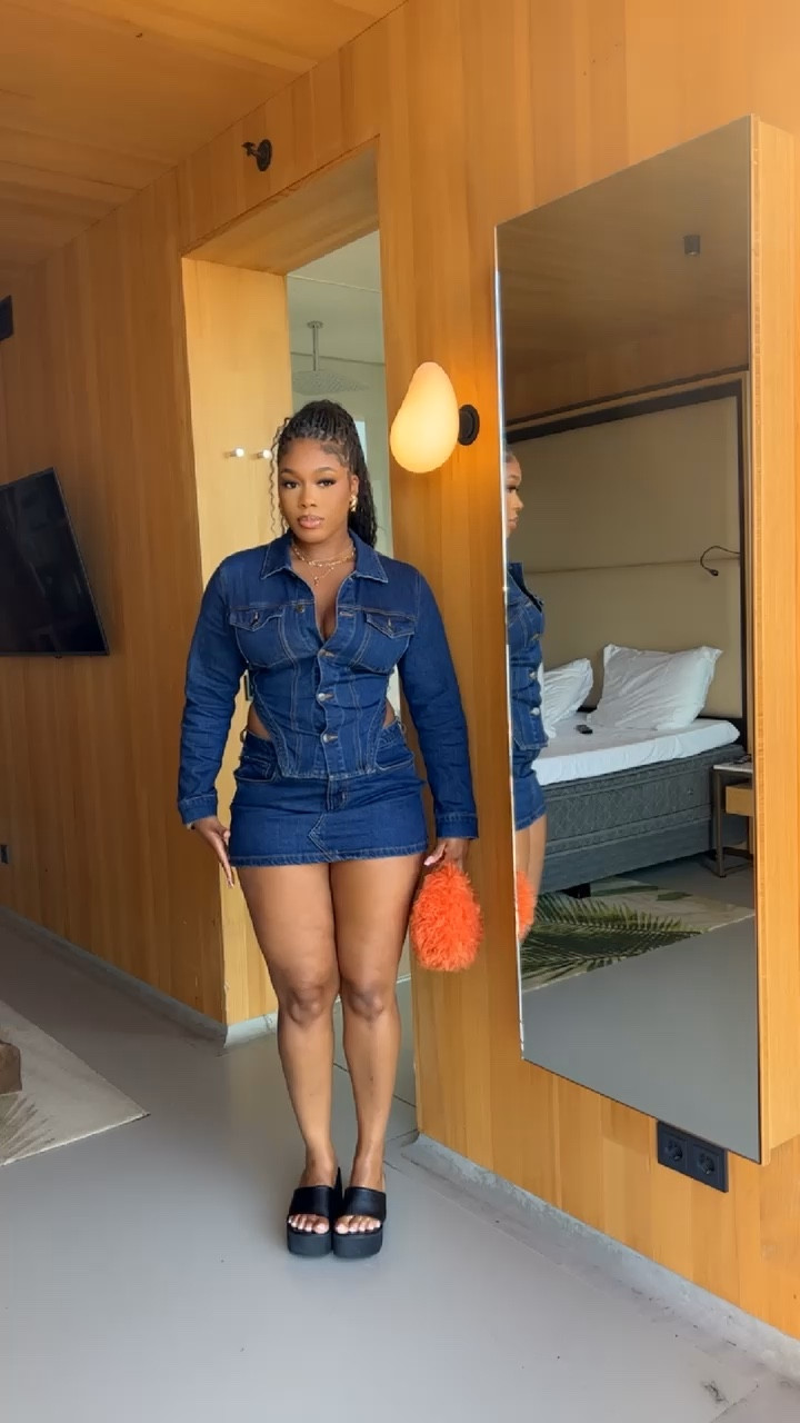 Denim set from FN- “Break free denim skirt set” 

#LTKeurope #LTKuk #LTKmidsize