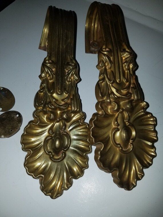 Antique Ornate Brass Tie Backs | Etsy (US)