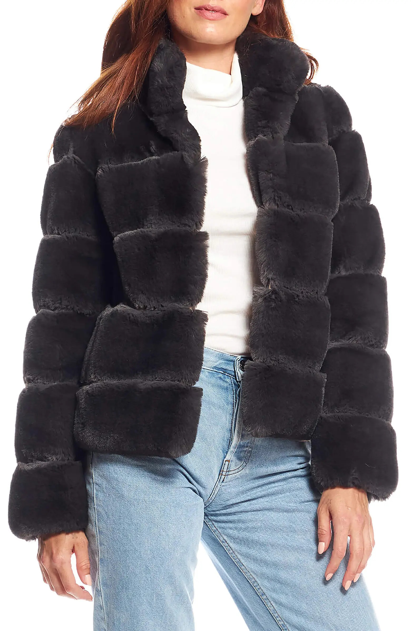 Posh Quilted Faux Fur Jacket | Nordstrom