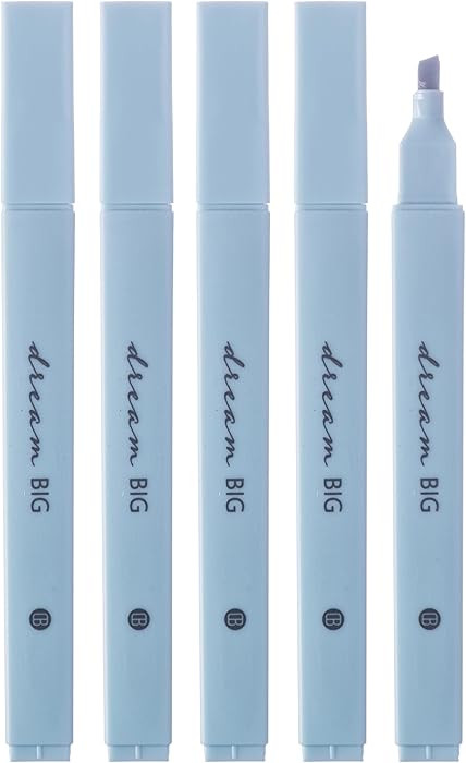 DIVERSEBEE Bible Highlighters with Soft Chisel Tip, 5 Pack Single Color Pens No Bleed, Quick Dry,... | Amazon (US)