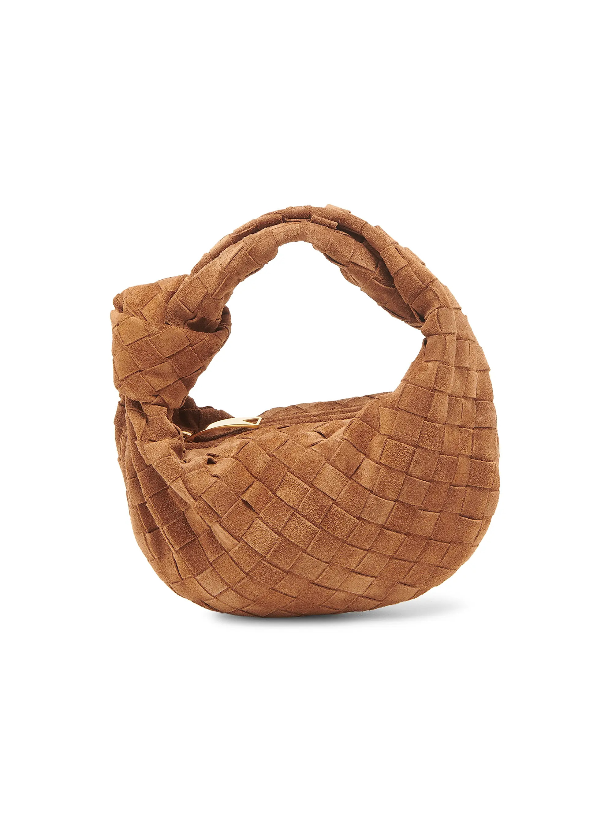 Bottega Veneta Mini Jodie Intrecciato Suede Top Handle Bag | Saks Fifth Avenue | Saks Fifth Avenue