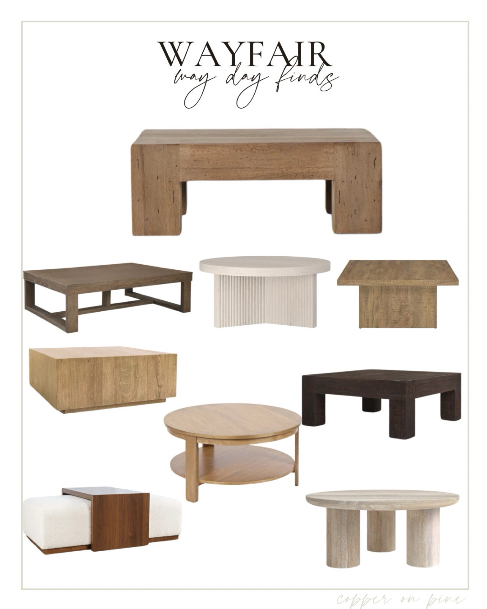 Way day is here! Save up to 80% 

Here are some of my favorite coffee tables at various price points 

#LTKStyleTip #LTKSaleAlert #LTKHome