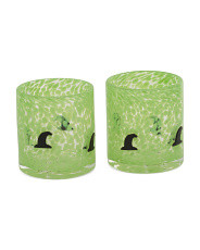 Set Of 2 Witch Hat Speckled Double Old-fashioned Glasses | Halloween | Marshalls | Marshalls