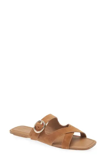 Stuart Weitzman Villa Slide Sandal in Doe at Nordstrom Rack, Size 7.5 | Nordstrom Rack