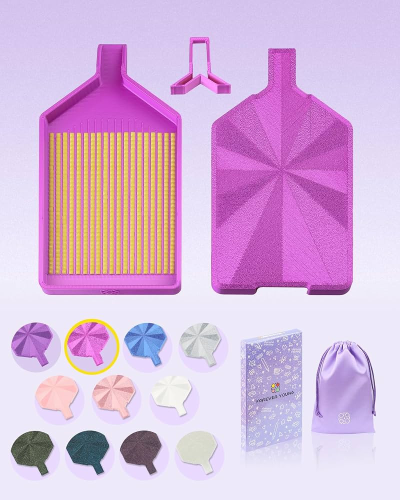 ForeverYoung Silky Diamond Art Tray with Prismatic Shine Lid, Silky Grape | Amazon (US)