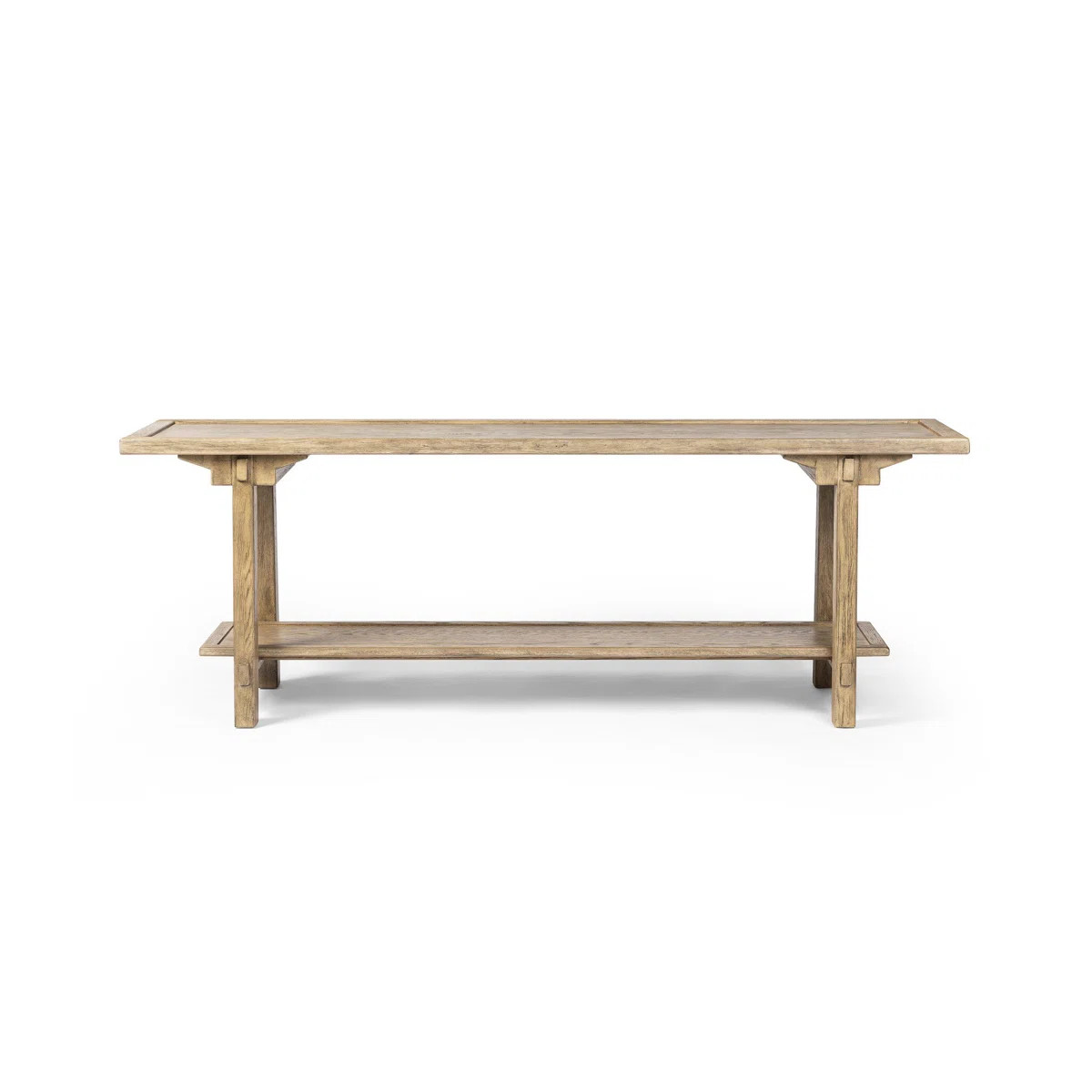 Trinity Console Table-Distressed Light Oak | Perigold