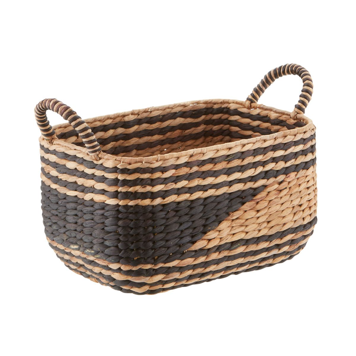 Water Hyacinth Basket w/Handle | The Container Store